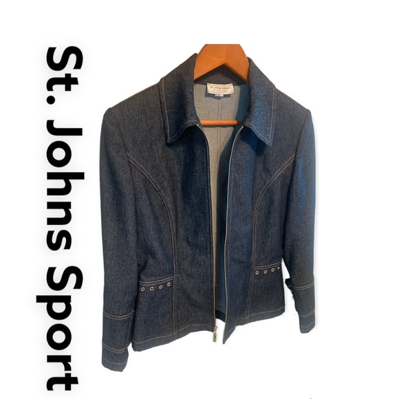 St. John Sport by Marie Gray Jackets & Blazers - St. John Sport Denim Jacket